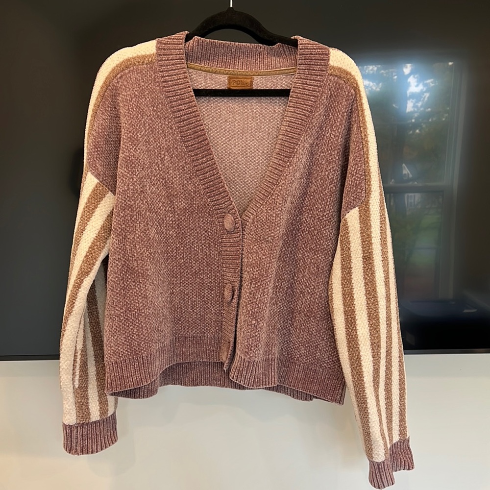 Chenille Cardian Style Sweater